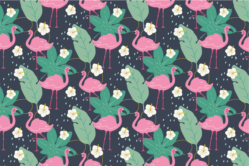 Tischsets originell mit flamingo-blattmuster - TenStickers