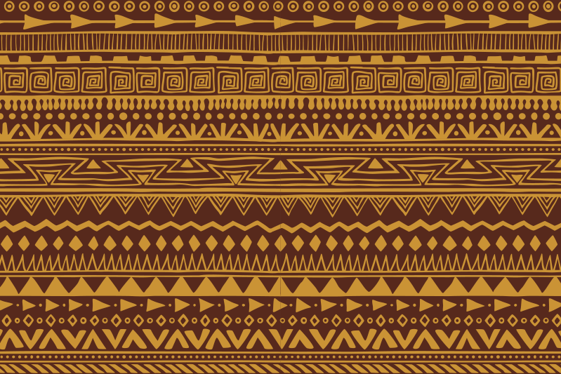 Tischset textur geometrisches tribal-muster - TenStickers