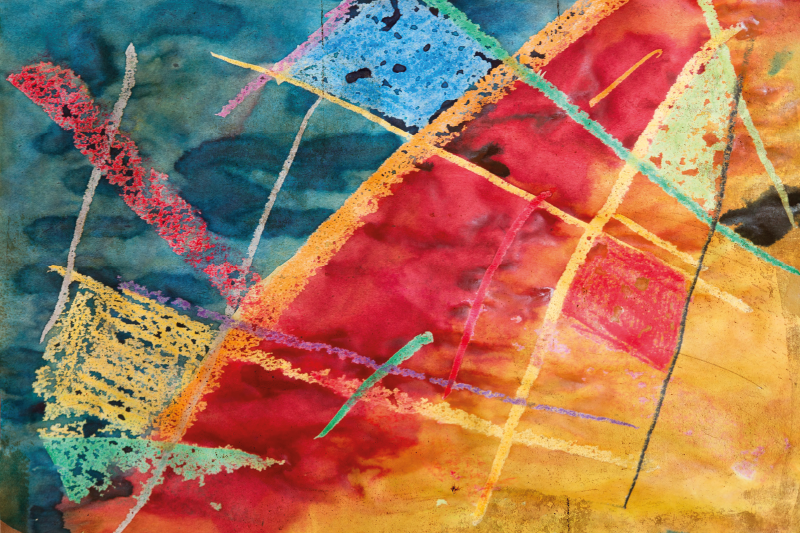 Tischsets originell mit lebendigen geometrischen mustern - TenStickers