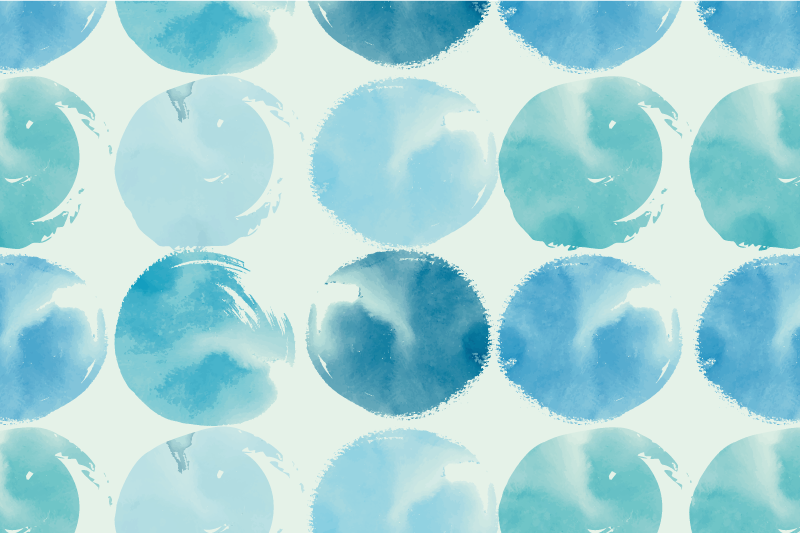 Tischset modern mit kreisförmigen aquarellmotiven - TenStickers