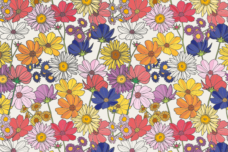 Tischset kinder lebendiges botanisches arrangement - TenStickers