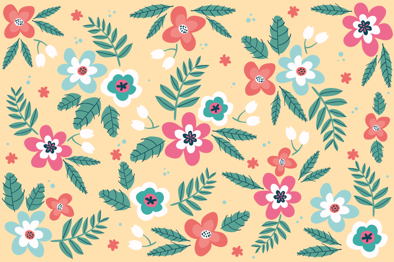 Tischsets originell im floralen design - TenStickers