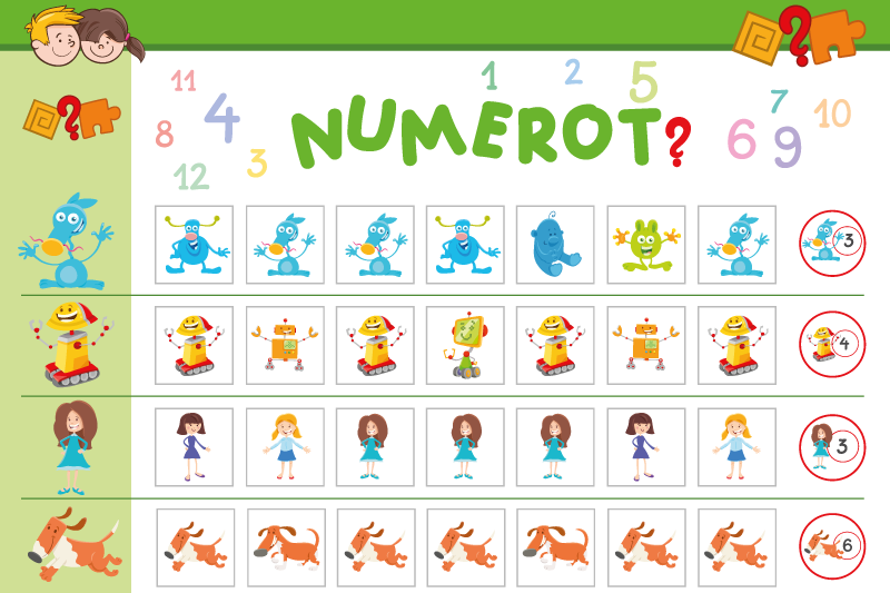 Tischset kinder buntes lernbrett - TenStickers