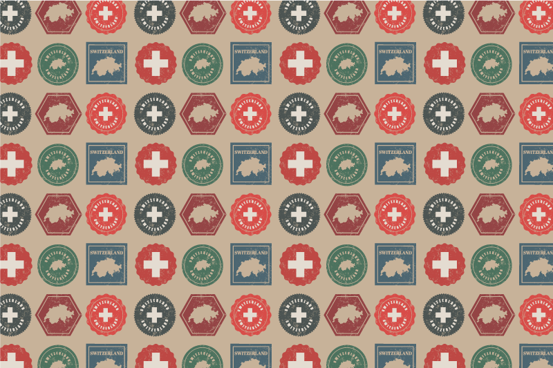 Tischsets originell schweiz flaggenmuster - TenStickers