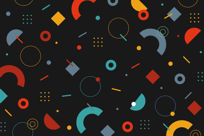 Tischset modern mit geometrischem buntem muster - TenStickers