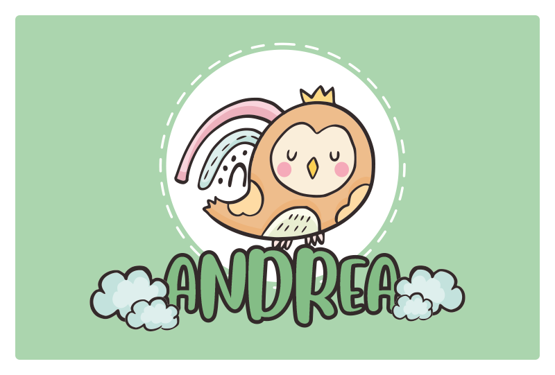 Tischset kinder mit süßem eulenmotiv - TenStickers