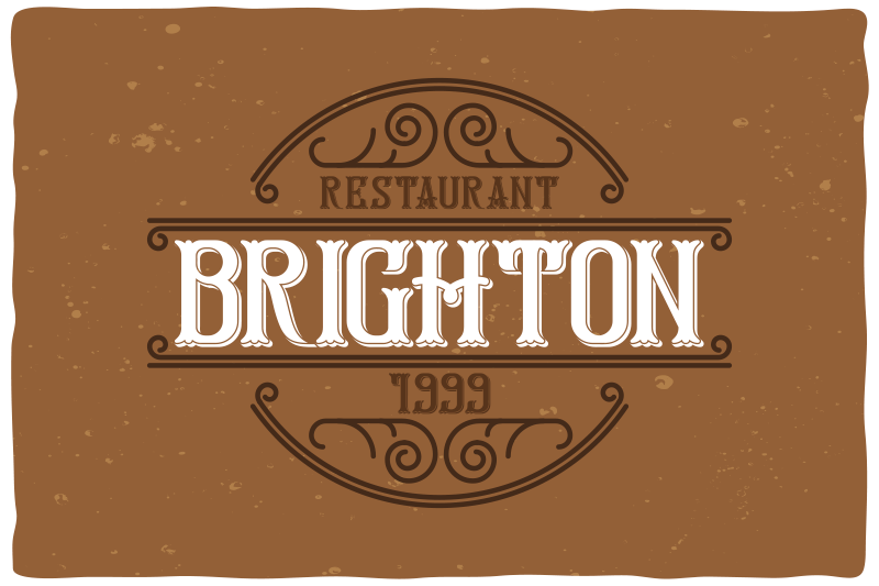 Platzset spruch mit brighton restaurant logo - TenStickers