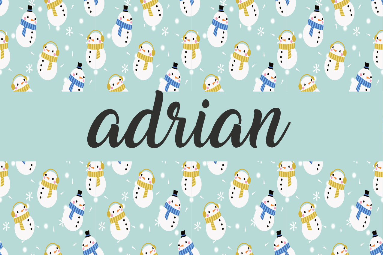 Tischset weihnachten schneemann personalisiertes design - TenStickers