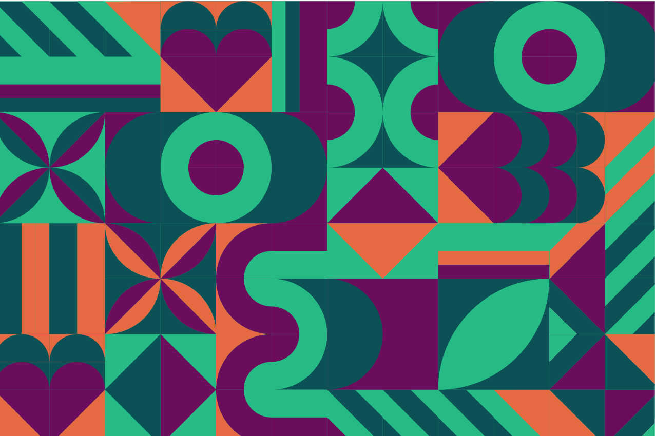 Platzdeckchen modern farbiges geometrisches Muster - TenStickers