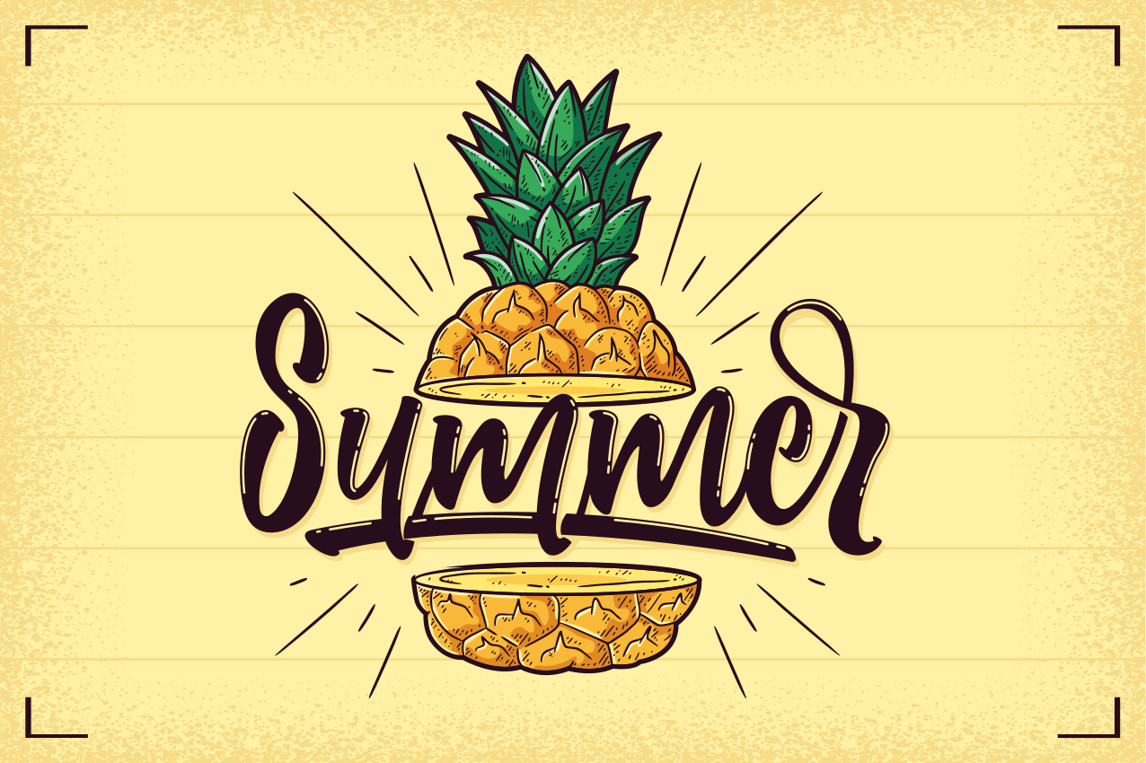 Platzset spruch mit sommer ananas grafik - TenStickers