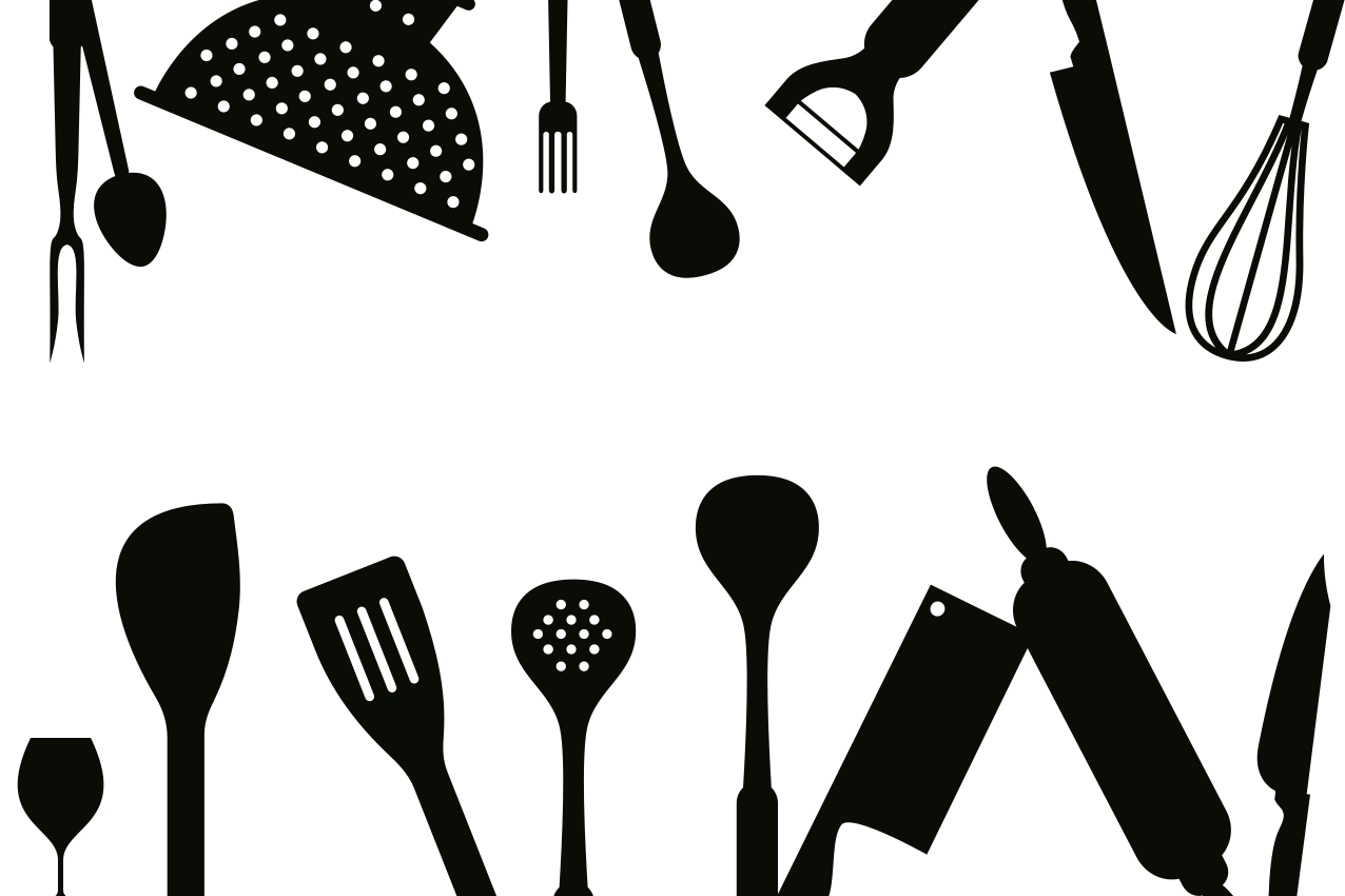 Tischsets originell küchengeräte kollektion - TenStickers