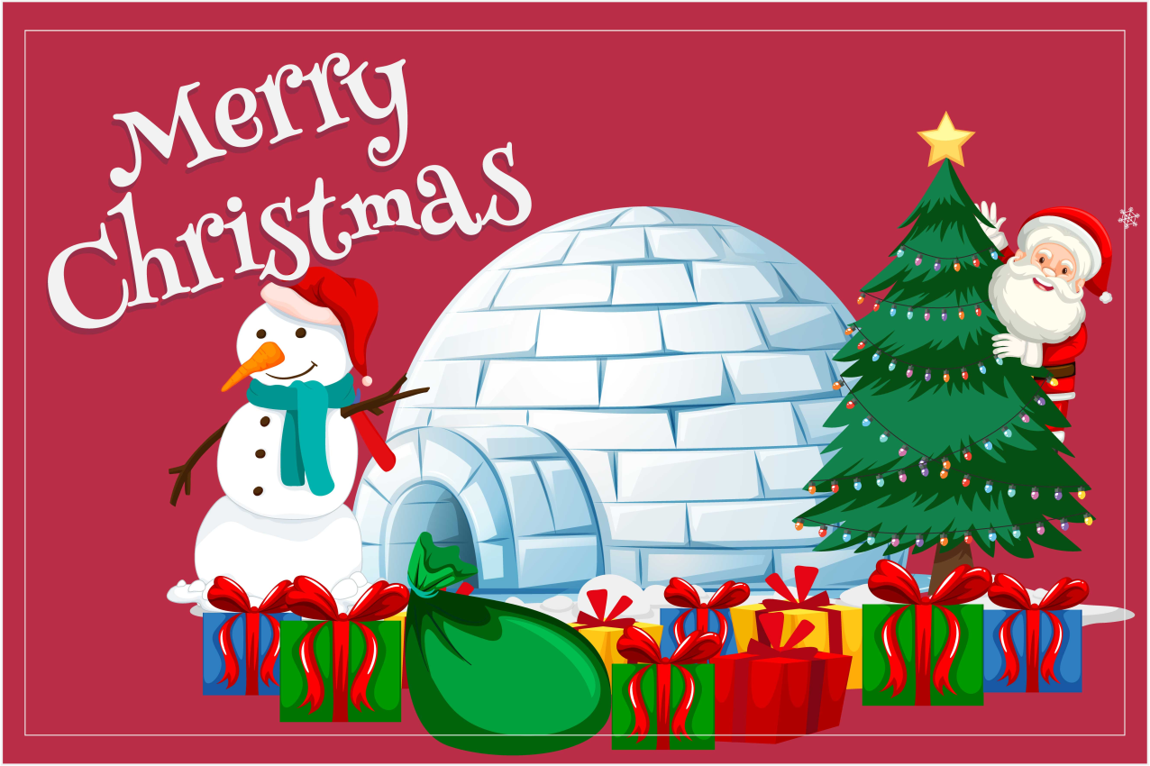 Tischset weihnachten festliche urlaubsszene - TenStickers