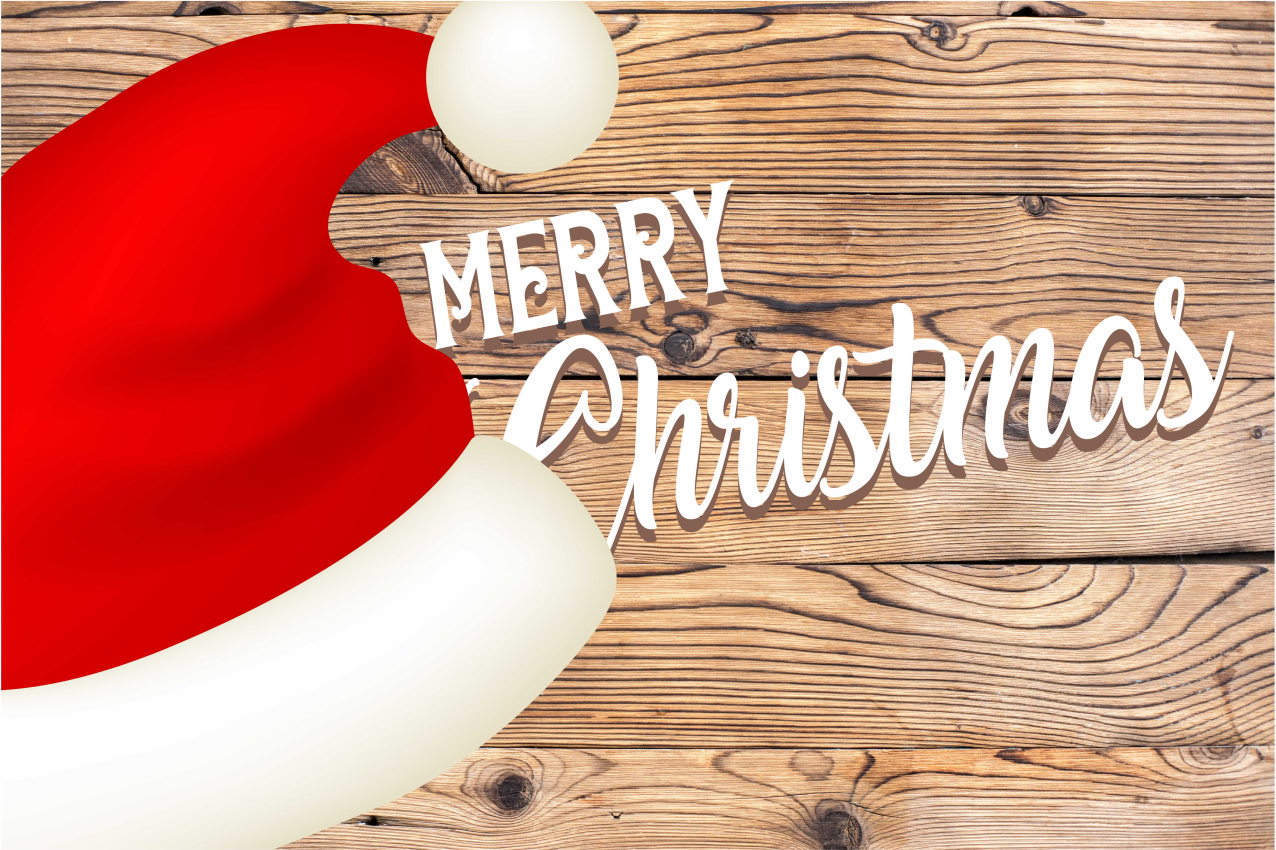 Tischset weihnachten mit festlichem weihnachtsmannhut - TenStickers