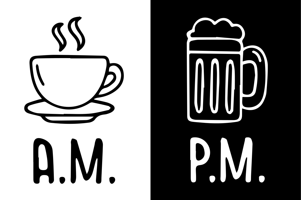 Platzset spruch kaffee bier kontrast - TenStickers