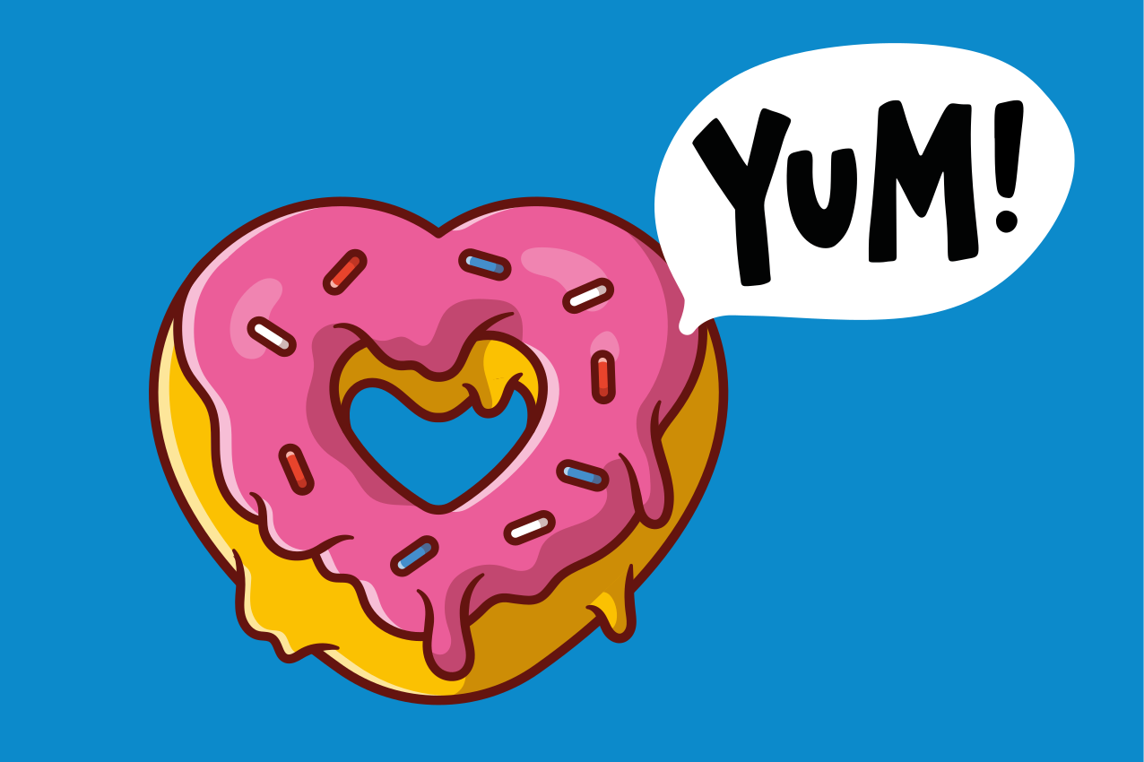 Tischset kinder herzförmige leckerei - TenStickers