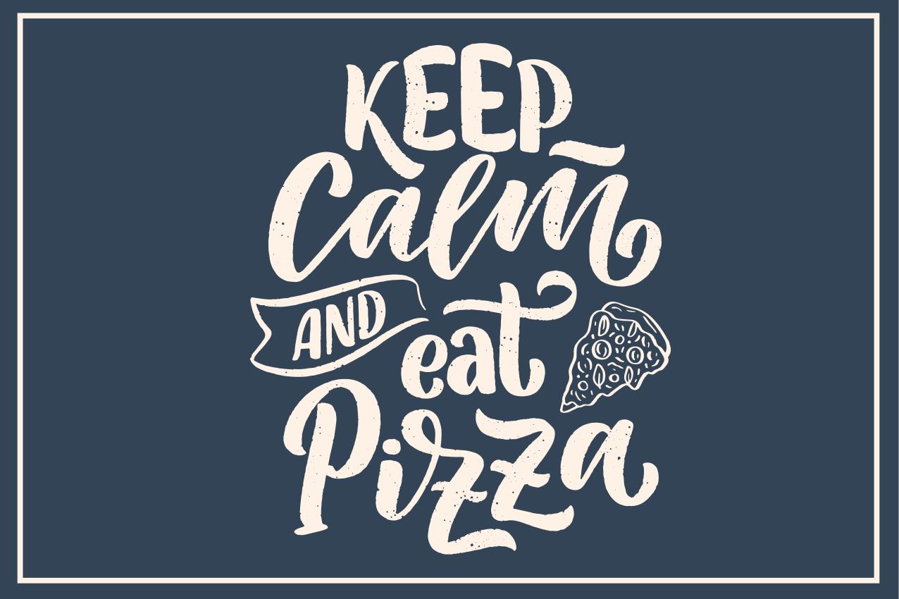 Platzset spruch ruhige pizza botschaft - TenStickers