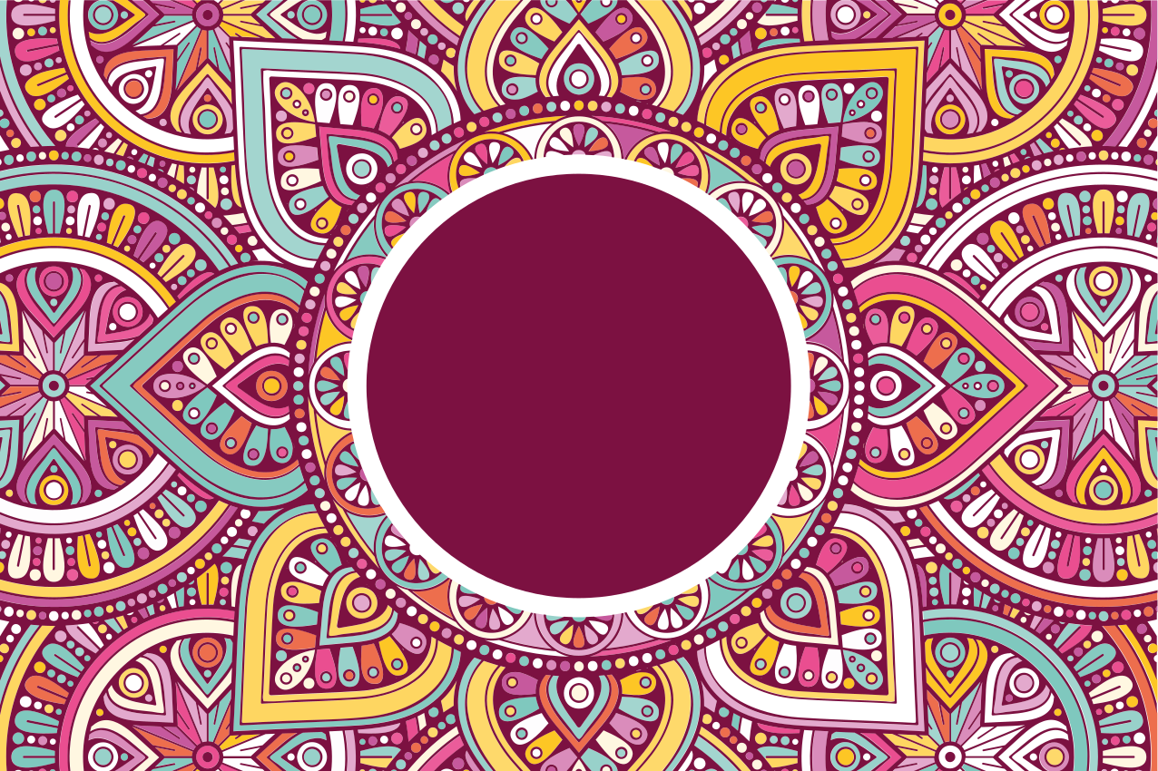 Tischsets originell buntes mandala muster - TenStickers