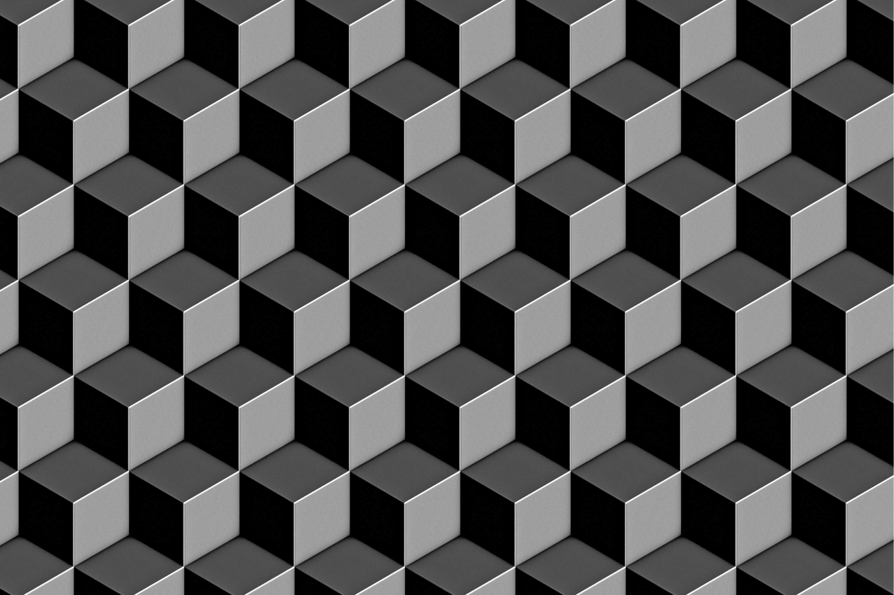 Tischset textur mit geometrischem würfelmuster - TenStickers