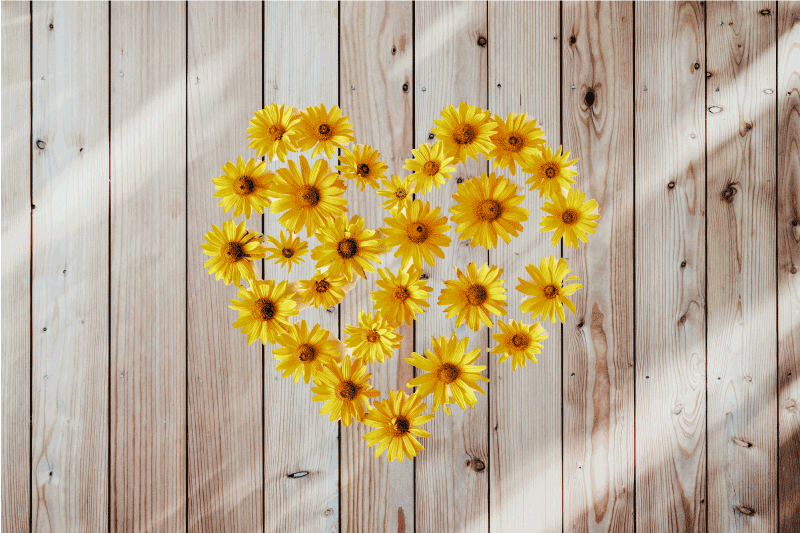 Tischsets originell herzblütenarrangement - TenStickers