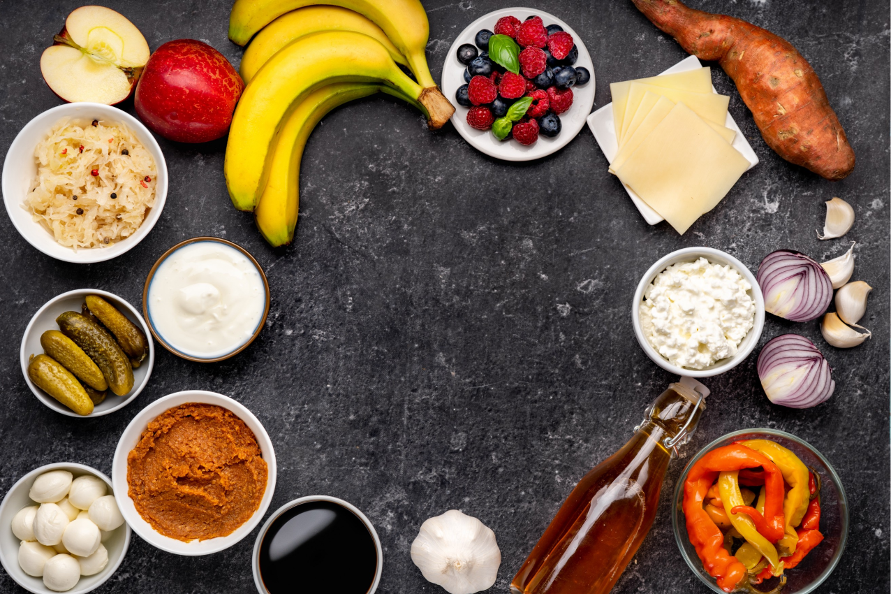 Tischset modern mit zutaten für die rote schüssel - TenStickers