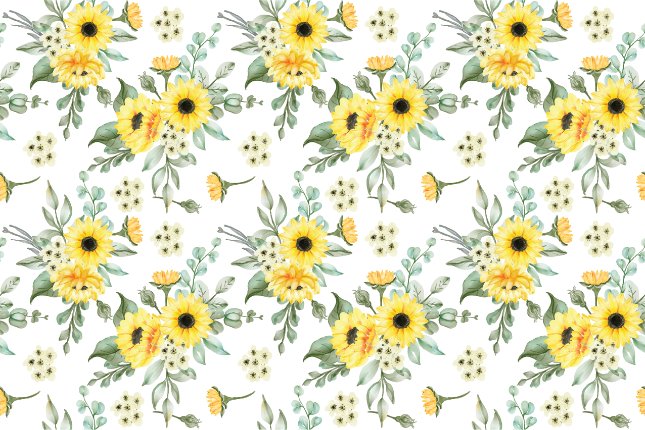 Tischsets originell sonnenblumenblütenmuster - TenStickers