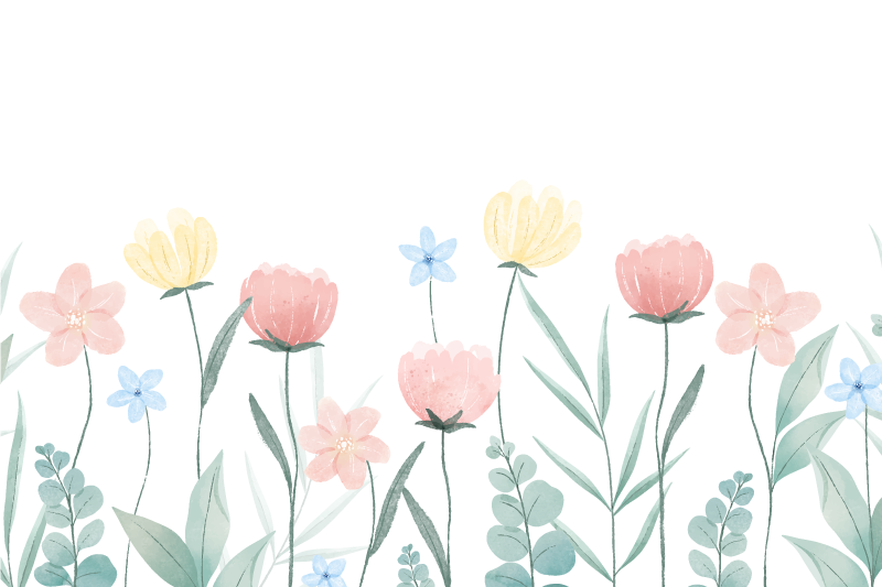 Tischsets originell florales buntes arrangement - TenStickers