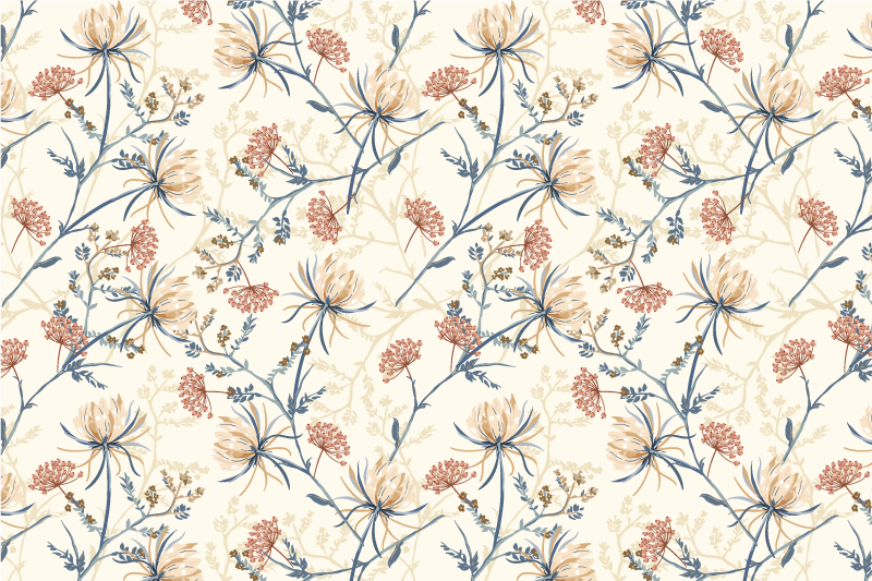 Tischsets originell mit floralem motiv - TenStickers