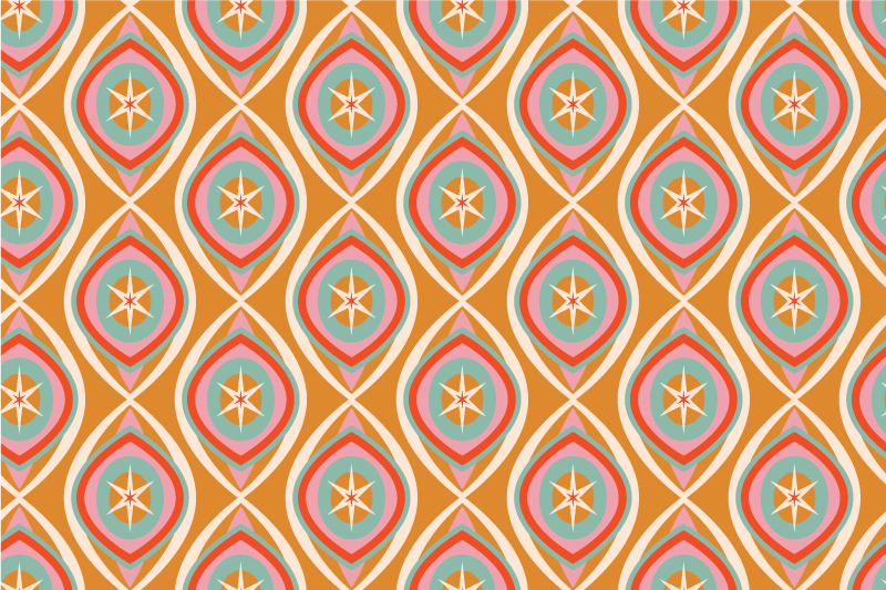 Tischsets originell mit buntem sternenmuster - TenStickers