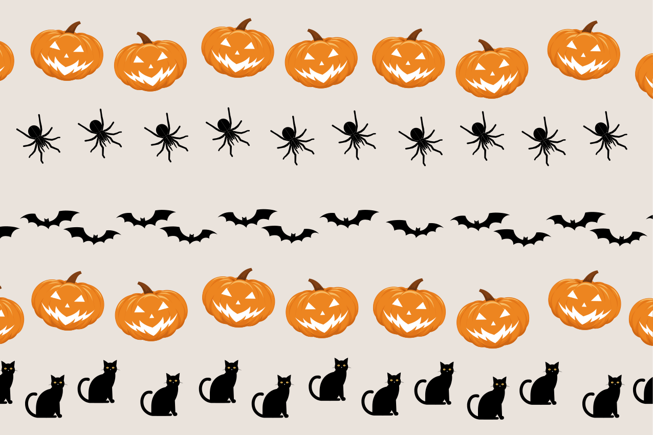Tischset halloween kürbis spinne katze - TenStickers
