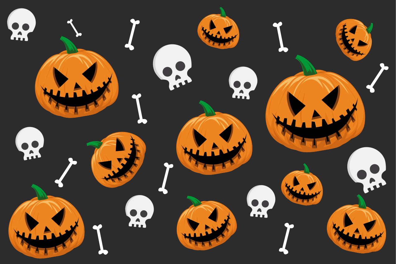 Tischset halloween mit kürbis-muster - TenStickers