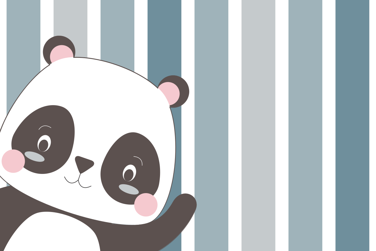 Tischset kinder im panda-charakterdesign - TenStickers