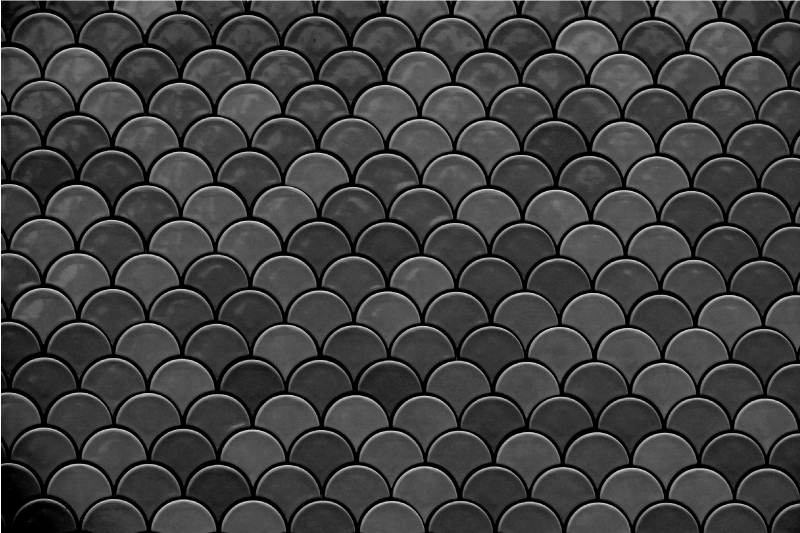 Tischset Textur Schwarze schuppen - TenStickers