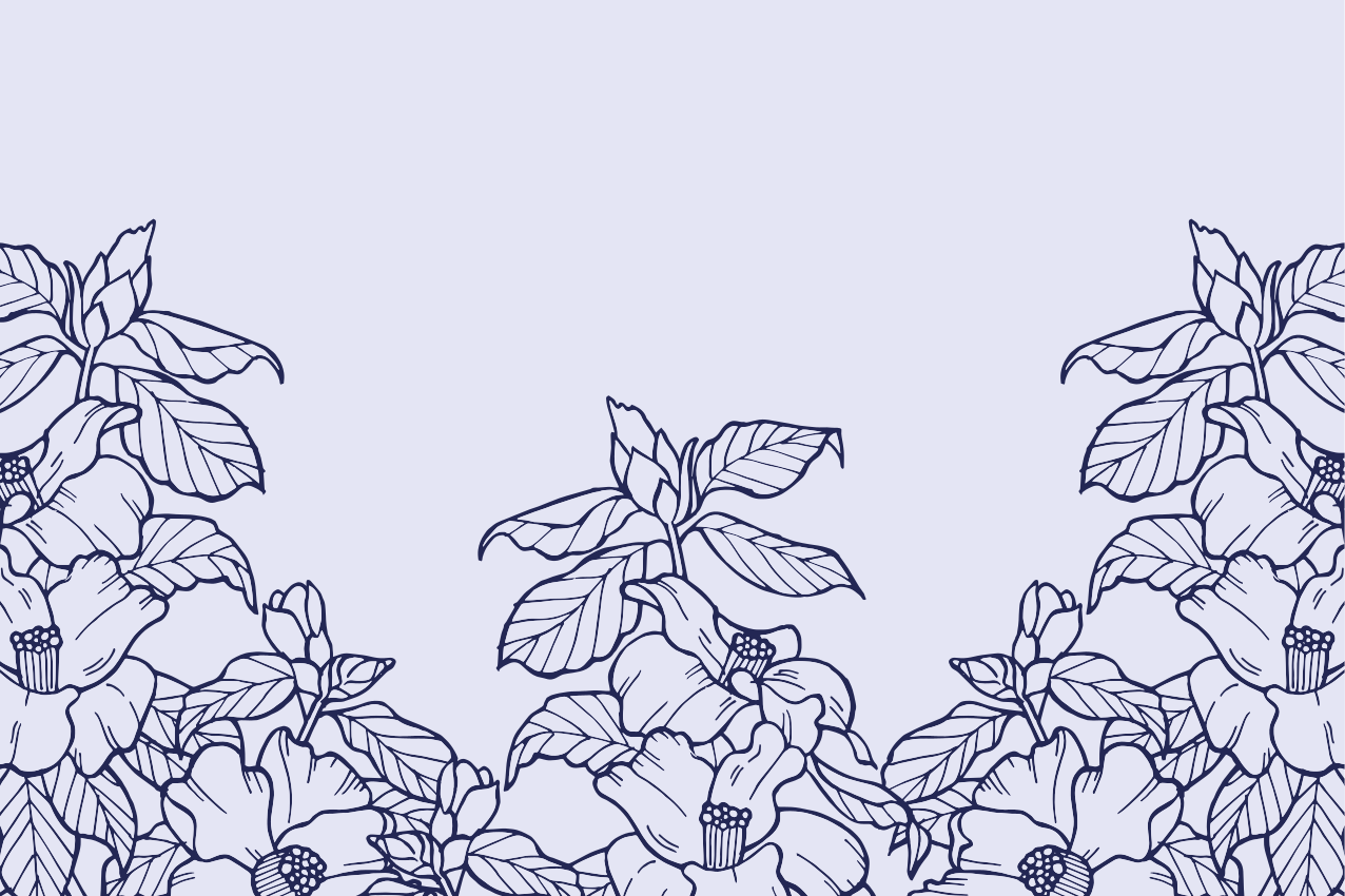 Tischsets originell mit floralem randmuster - TenStickers