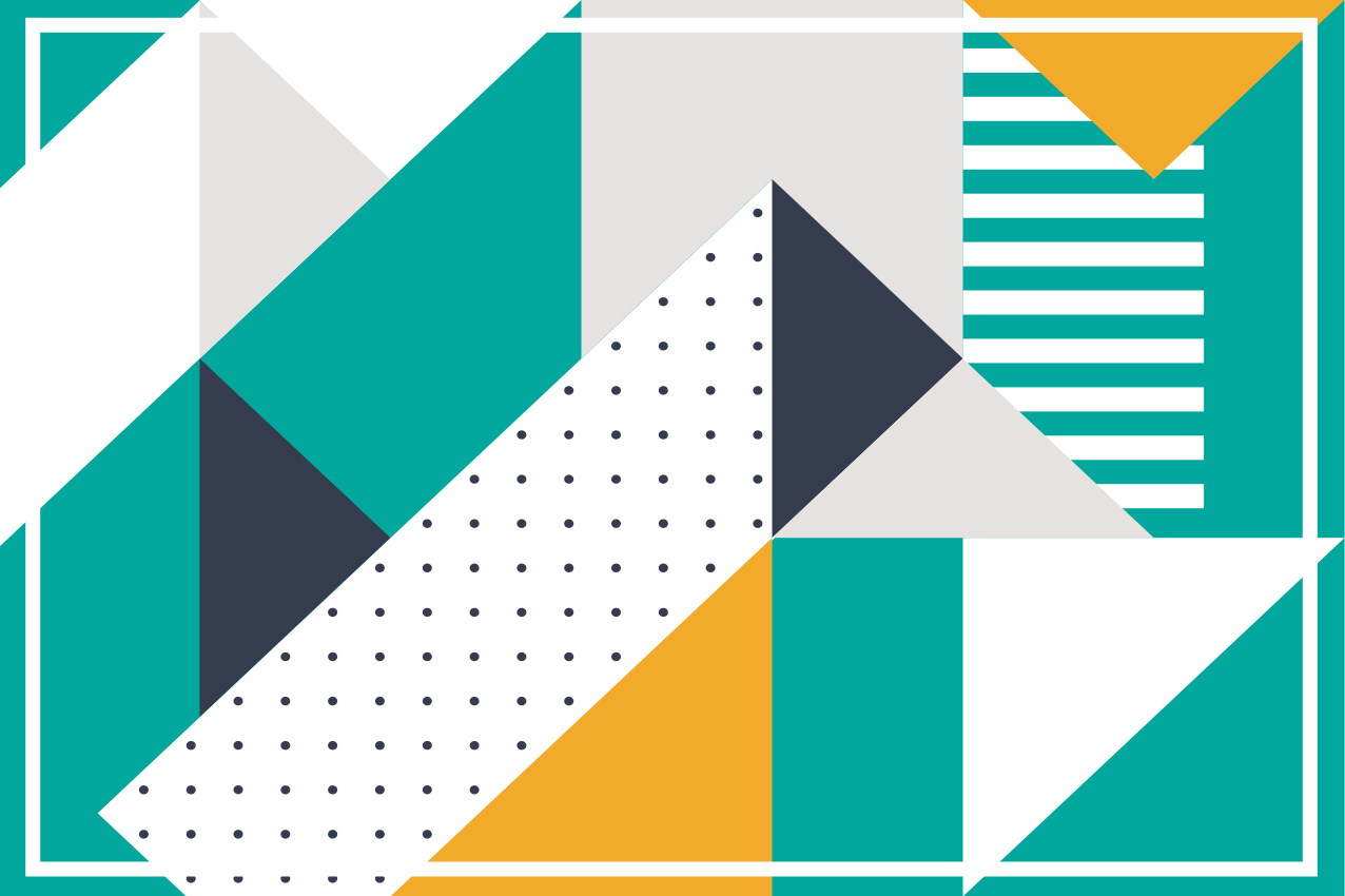 Tischset modern mit geometrischen mustern - TenStickers