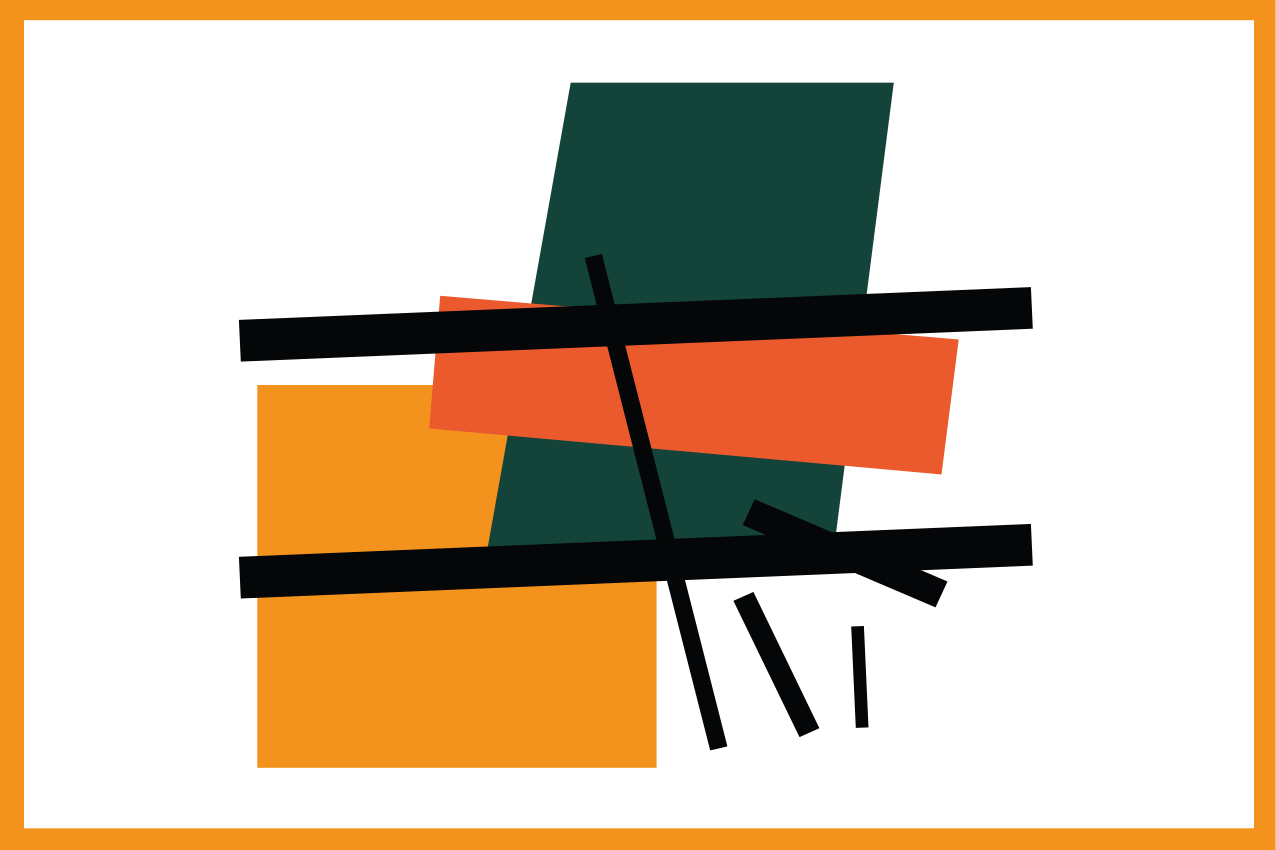 Tischset modern mit abstrakten geometrischen blöcken - TenStickers