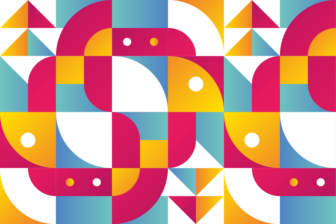 Tischset modern mit auffälligen geometrischen mustern - TenStickers