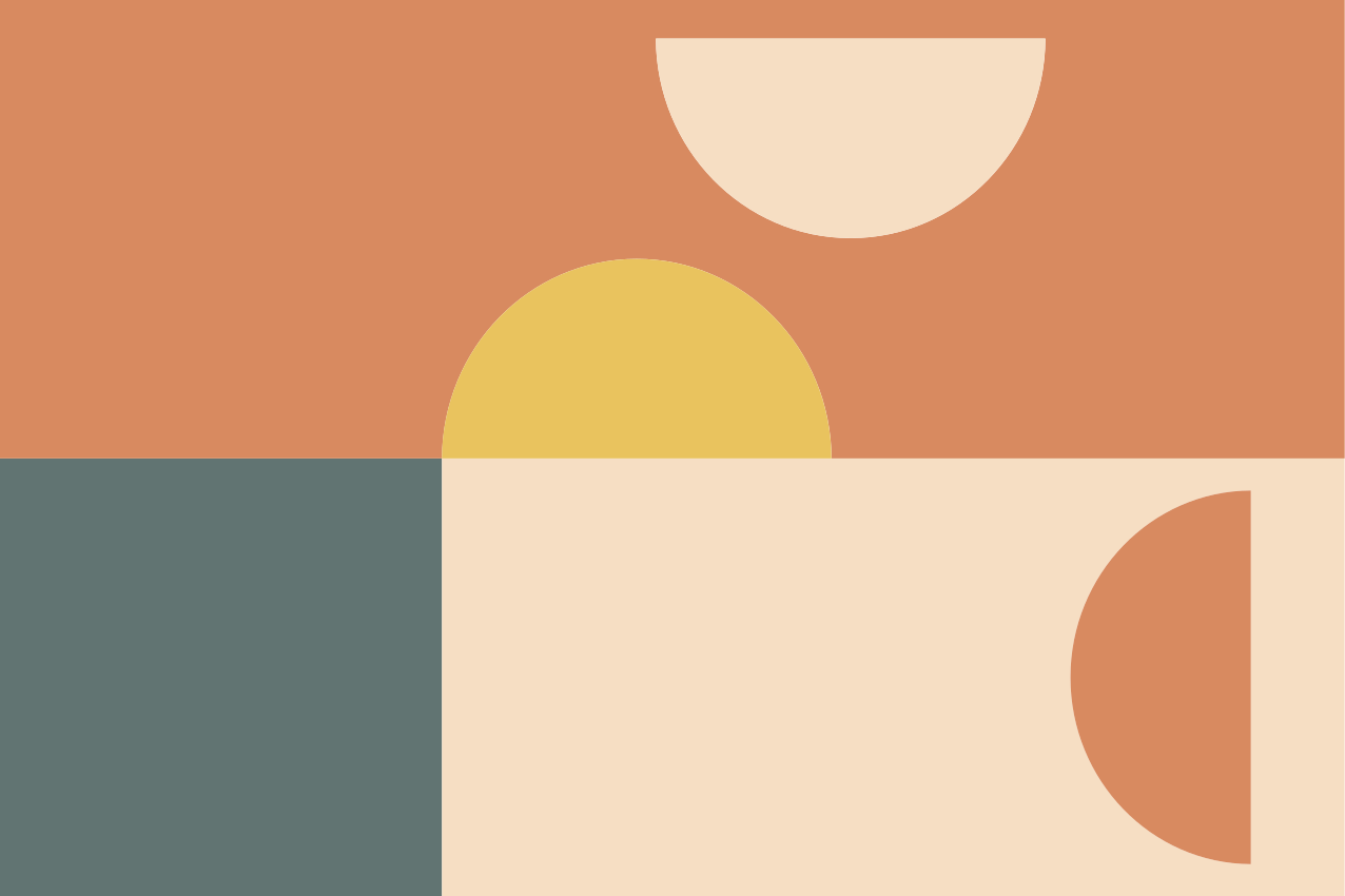 Tischset modern mit bunten geometrischen formen - TenStickers