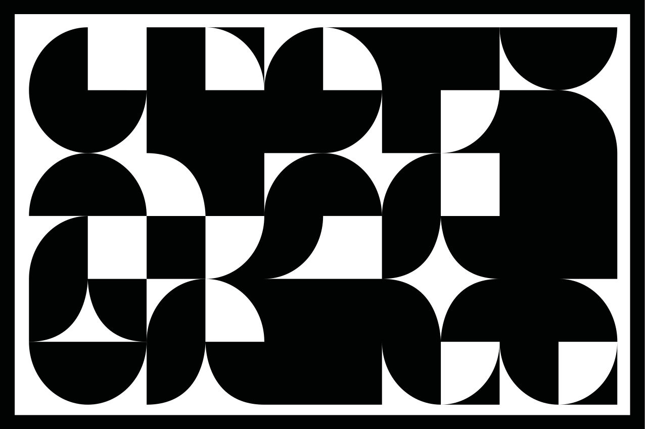 Tischset modern mit geometrischem schwarzen muster - TenStickers