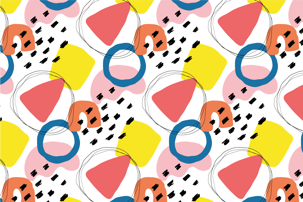 Tischset modern mit lebhaften geometrischen elementen - TenStickers