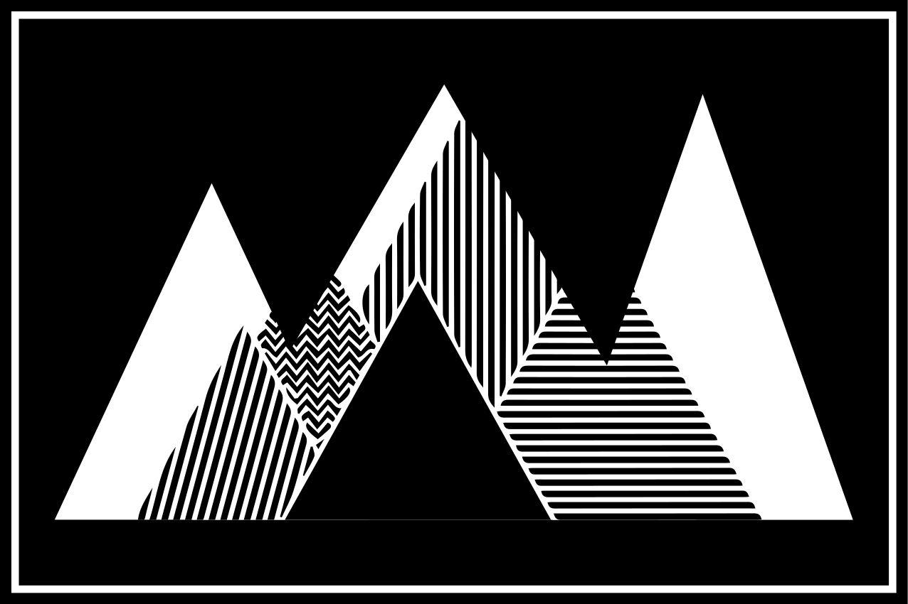 Tischset modern stilvolle berggipfel - TenStickers