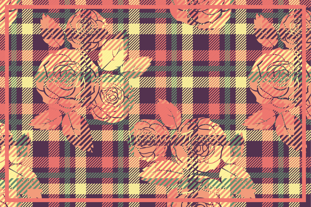 Tischset textur botanisches gitterdesign - TenStickers