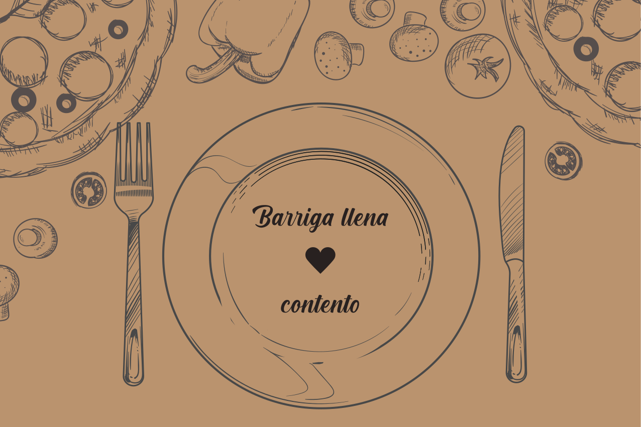 Tischsets originell leere teller mit herz - TenStickers