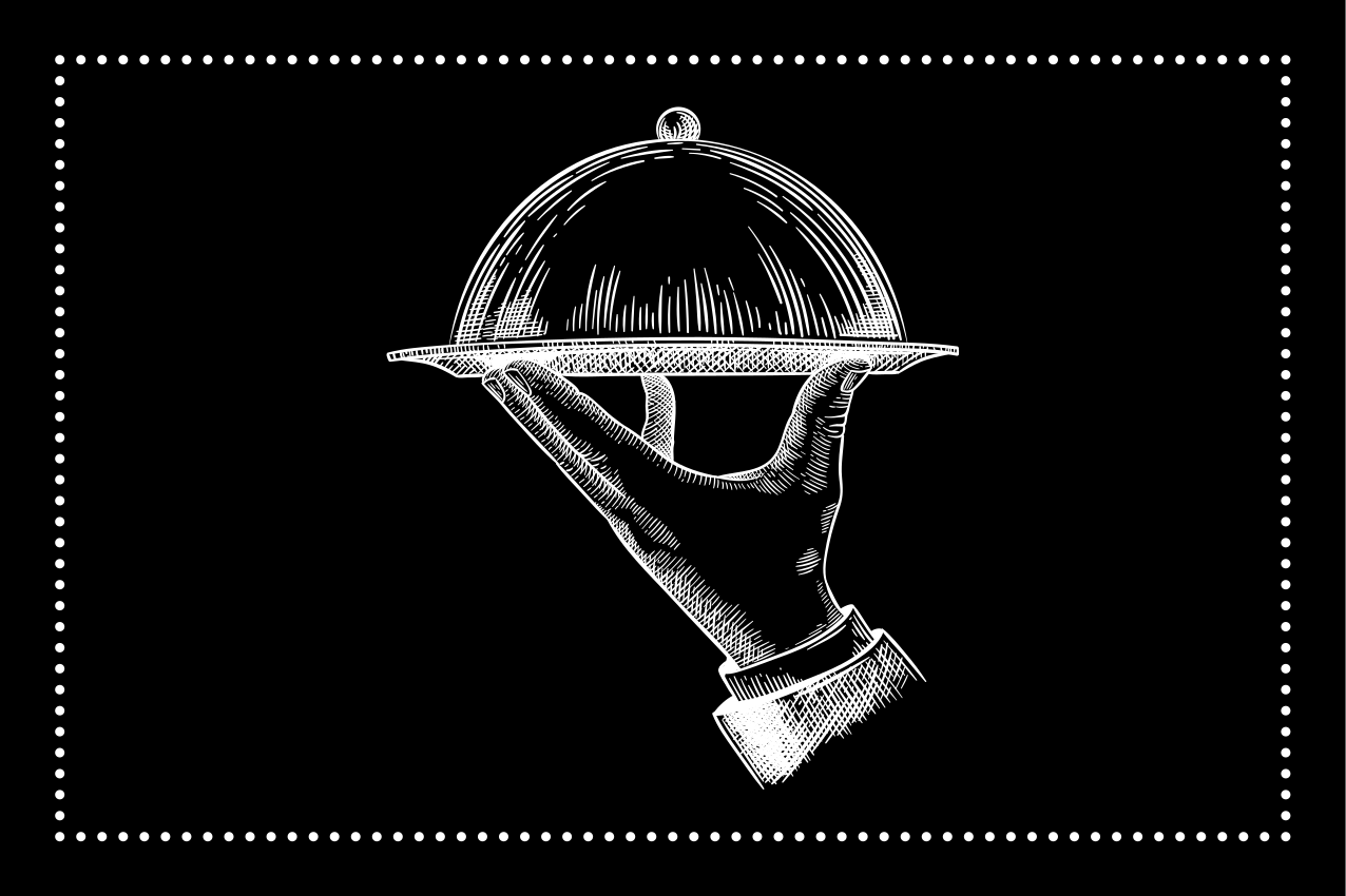 Tischsets originell elegante servierhand - TenStickers