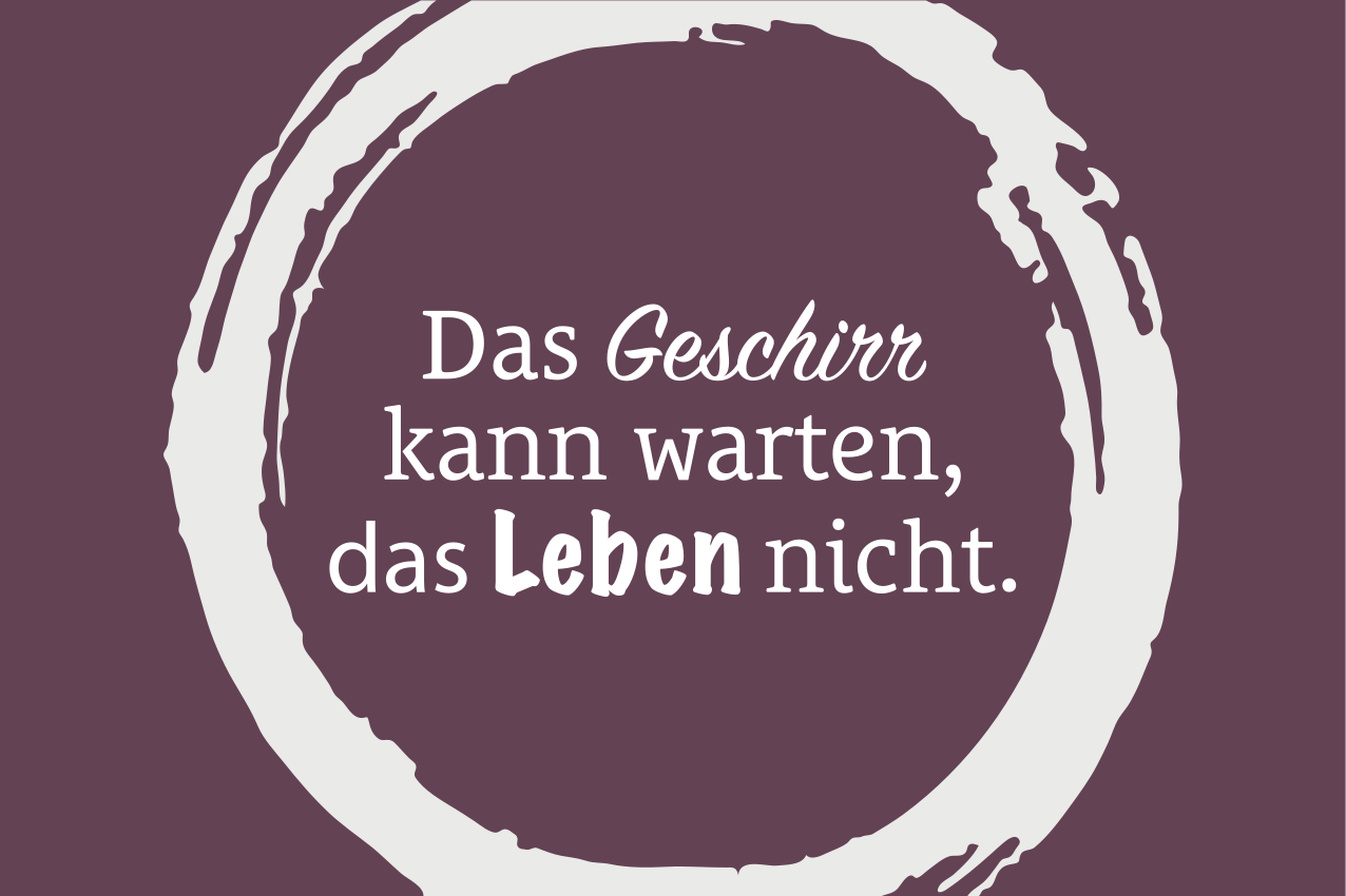 Tischset Text Teller können warten - TenStickers