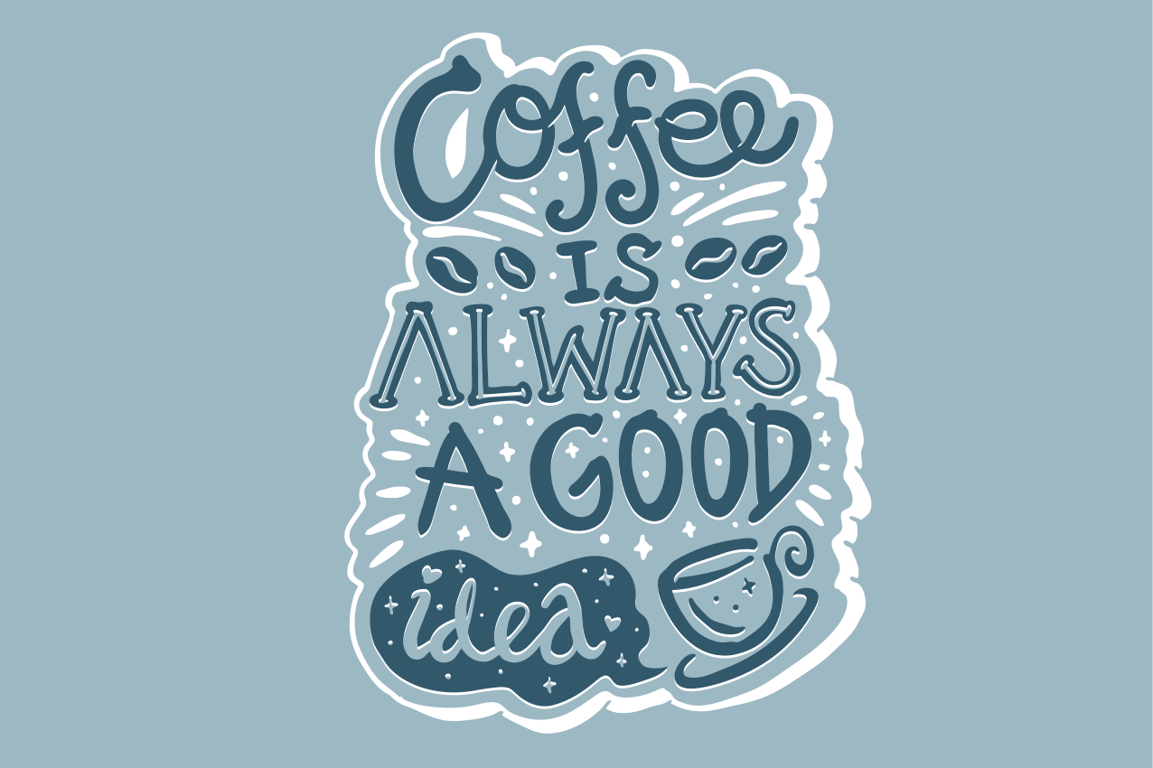 Platzset spruch kaffeegenuss inspiration zitat - TenStickers