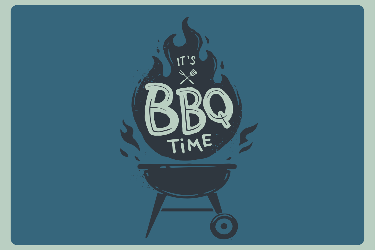 Platzset spruch grillzeit flammen - TenStickers