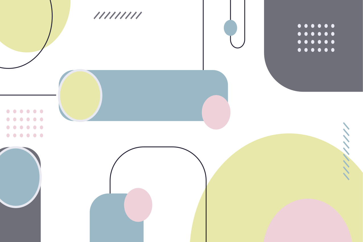 Tischset modern geometrische formen anordnung - TenStickers