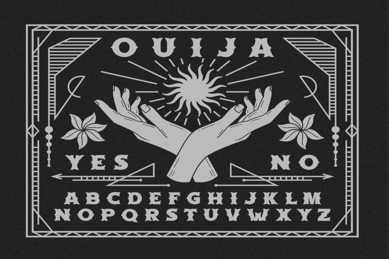Platzset spruch ouija brett hände - TenStickers