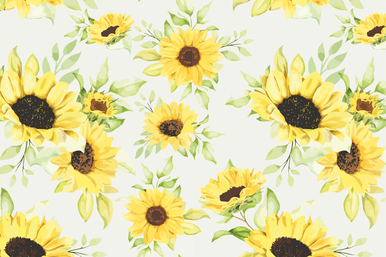 Tischsets originell sonnenblumenmuster - TenStickers