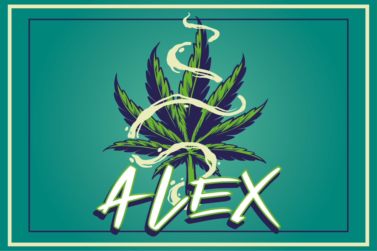 Tischset mit Namen Cannabis-illustrationsgraffiti - TenStickers